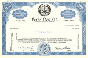 Movie Star, Inc. - Stock Certificate
